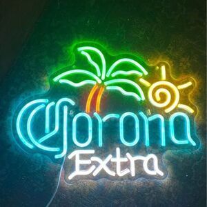 Official Corona Extra Neon LED Sign, Man Cave Bar Decor, Beach & Ocean Wall Art
